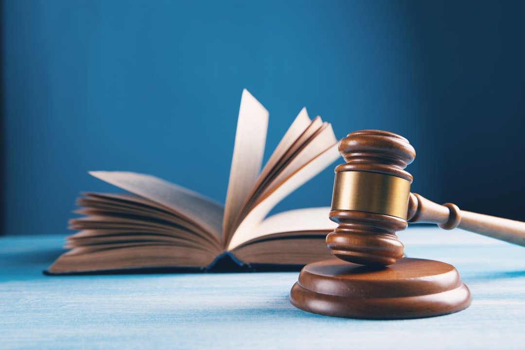 Judge's gavel and open law book representing copyright law