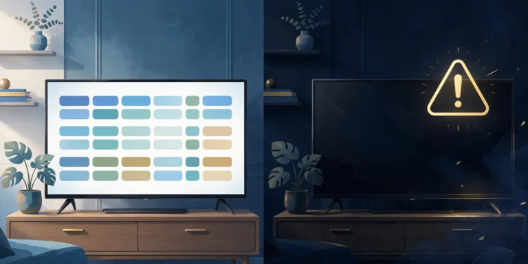 How to spot legal vs illegal IPTV services — a split illustration contrasting a legitimate streaming setup with a warning-shaded pirate IPTV setup